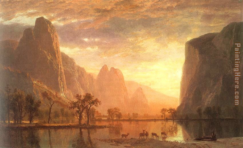 Valley of the Yosemite painting - Albert Bierstadt Valley of the Yosemite art painting